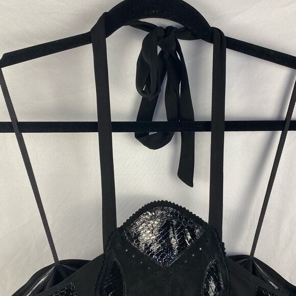 Anthropologie Leifsdottir Black Halter Maxi Dress Size Small - Picture 4 of 12